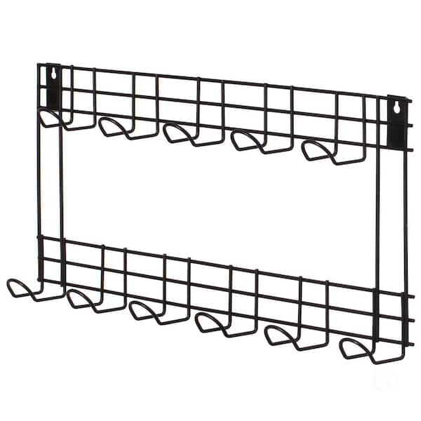 Wall Mount Garden Tool Storage Rack Hook on Garage, Garden and Yard, Black 25 Ibs.