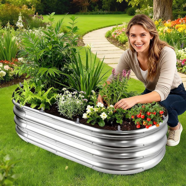 Oval 4 ft L x 2 ft W x 1 ft H 12 qts Breathable Non-Woven Garden