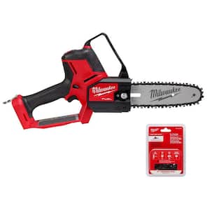 M18 FUEL 8 in. 18V Lithium-Ion Brushless Electric Battery Chainsaw HATCHET Pruning Saw with Extra 8 in. Saw Chain