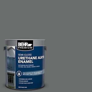 1 gal. #770F-5 Dark Ash Urethane Alkyd Semi-Gloss Enamel Interior/Exterior Paint
