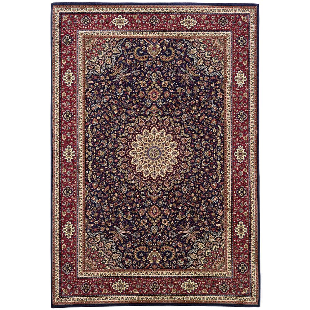 Alyssa Blue/Red 4 ft. x 6 ft. Oriental Area Rug