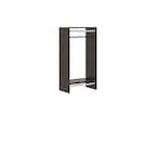 Double Hang 25 in. W Espresso Wood Closet Tower