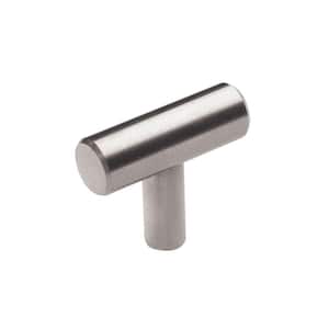 Tivoli Collection 1-9/16 in. (40 mm) Modern Brushed Stainless Steel T-Shaped Cabinet Knob