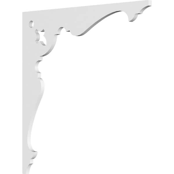 Ekena Millwork 5/8 in. W x 22 in. H x 22 in. D PVC Heath Bracket