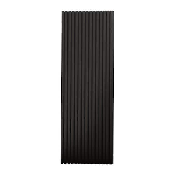 ARK DESIGN 94.5 in. x 23.75 in. x 0.875 in. Black Iron Knive Style Square Edge MDF Decorative acoustic wall panel (1-Pieces)