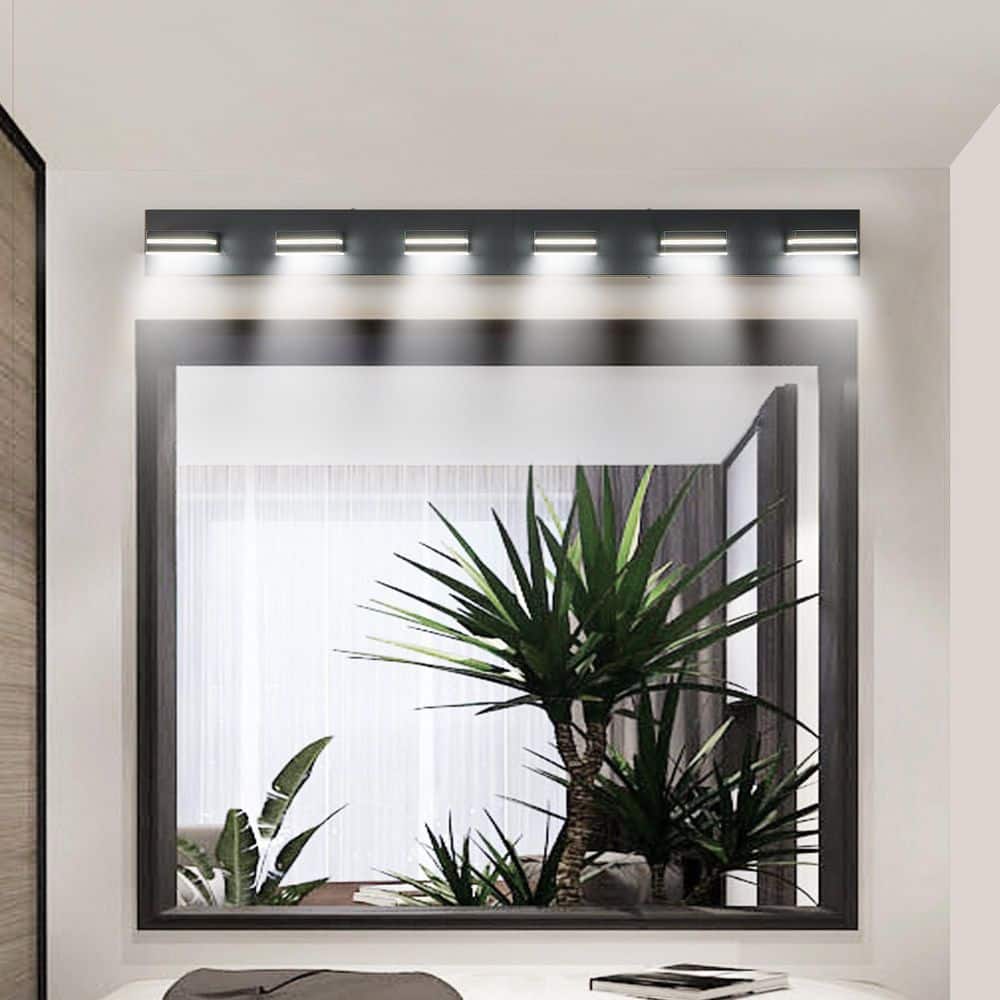 47 in. 6-Light Black LED Vanity Light price history on PriceWatchPro