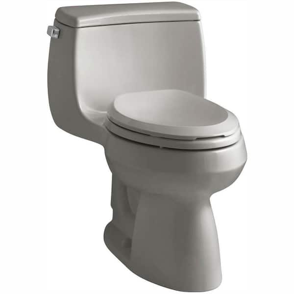 KOHLER Gabrielle Comfort Height 1-Piece 1.28 GPF Single Flush Elongated Toilet with AquaPiston Flushing Technology in Cashmere