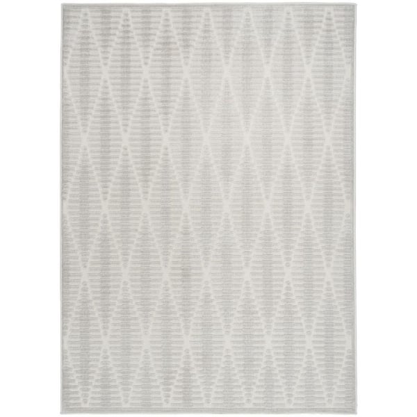 5 ft. x 7 ft. Gray Geometric Area Rug