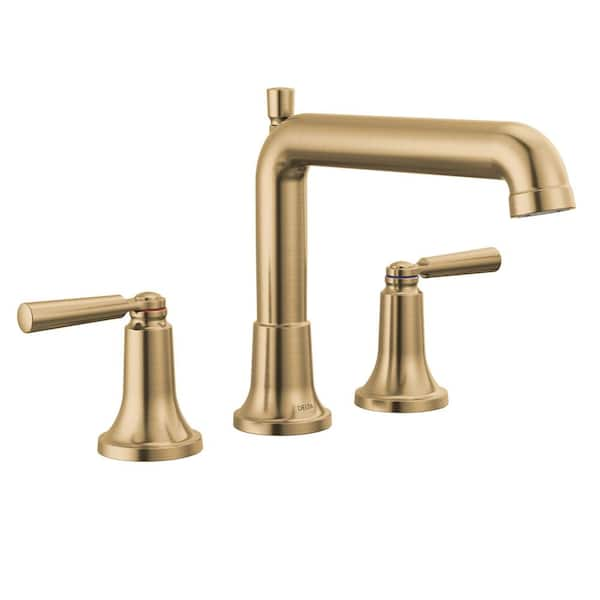 Saylor Gold 2-Handle Deck Mount Roman Tub Faucet Trim Kit in Champagne Bronze (Valve Not Included)