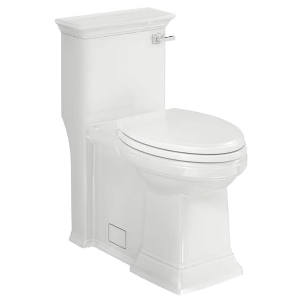 Town Square S 1-Piece 1.28 GPF Single Flush Elongated Toilet in White, Seat Included