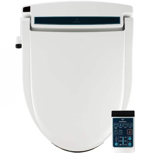BIDETMATE 2000 Series Electric Bidet Seat for Elongated Toilets, with Remote, Deodorizer, and Warm Air Dryer in White