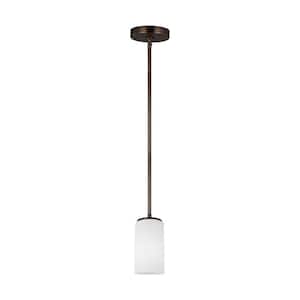 Alturas 1-Light Brushed Oil Rubbed Bronze Pendant with LED Bulb