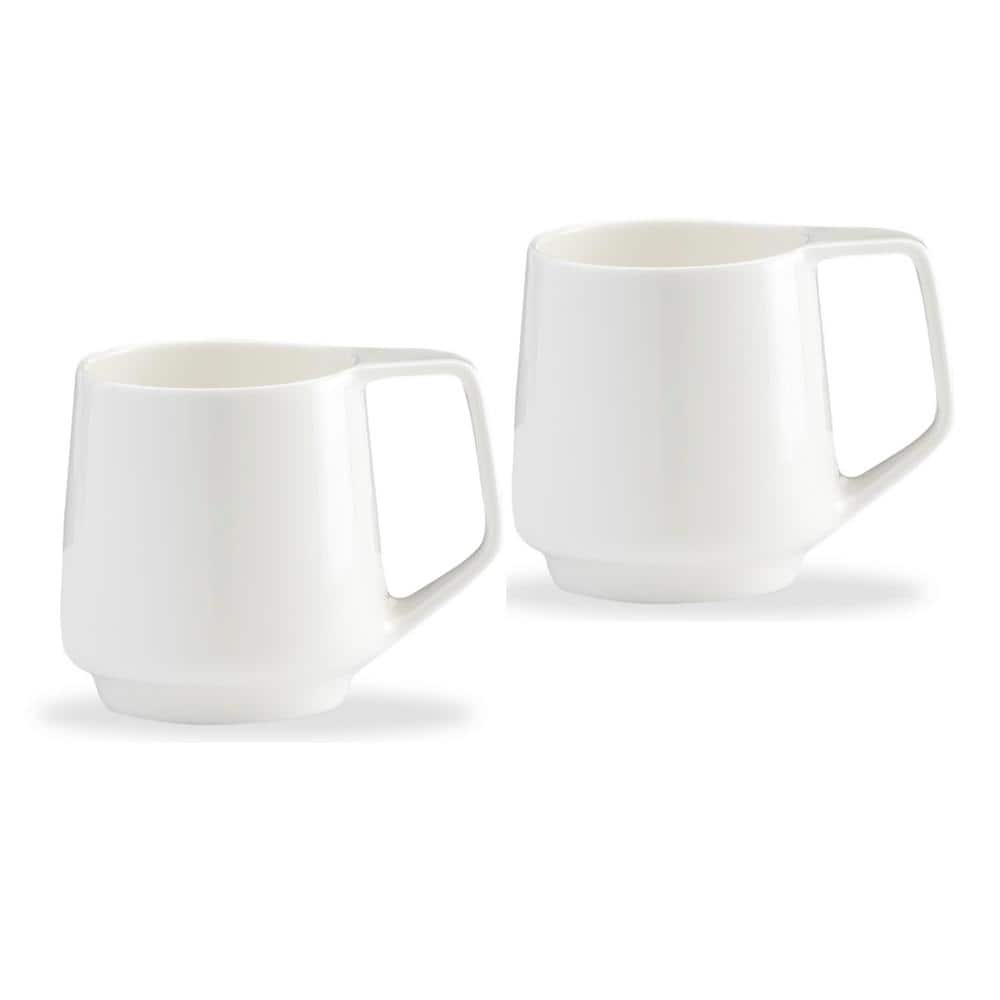 Noritake Marc Newson 11 oz. White Porcelain Set of 2-Mugs -  M412-MG02