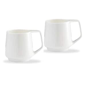 Marc Newson 11 oz. White Porcelain Set of 2-Mugs