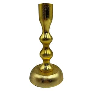 Gold 7 in. x 3.5 in. Aluminum Decorative Bubble Metal Candle Holder