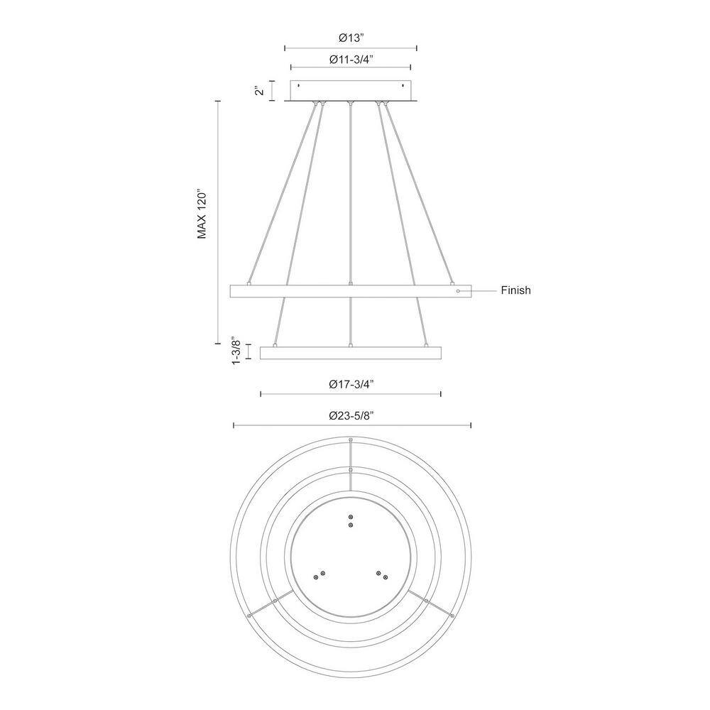 White 24" Dimmable LED Wagon Wheel Chandelier
