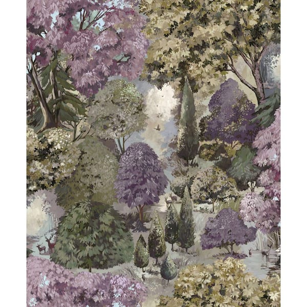 Mulberry Green Scenic Tapestry Wallpaper Print Non-Woven Non-Pasted Textured Wallpaper 57 sq. ft.