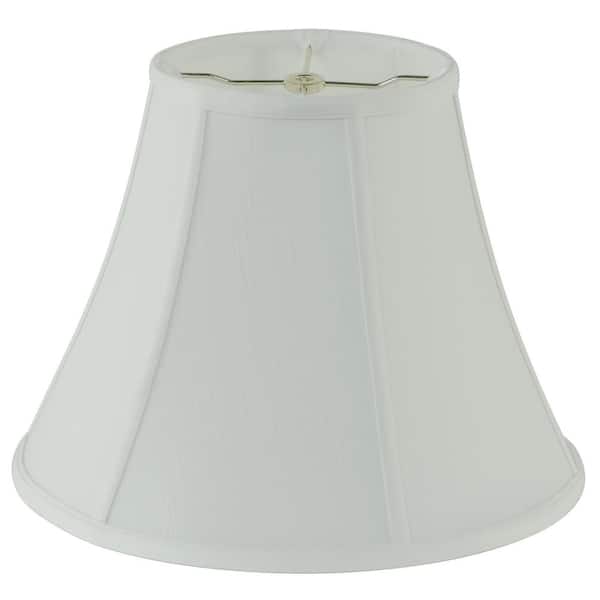 Rembrandt 14 in. Dia x 11 in. H White Linen Bell Lamp Shade