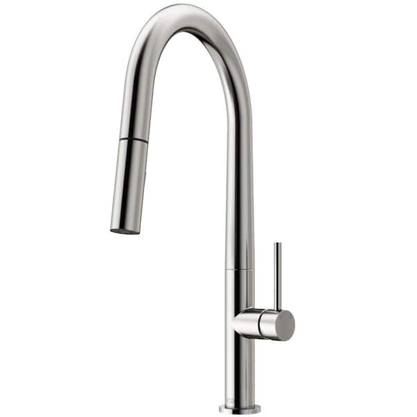 Greenwich Single Handle Pull-Down Sprayer Kitchen Faucet in Stainless Steel