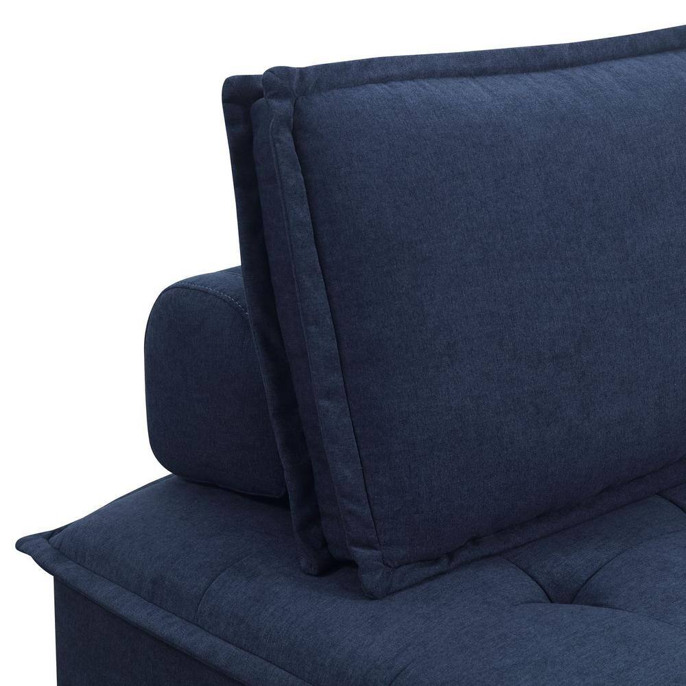 Modular Cube Seating in Durable Blue Linen 42" Square