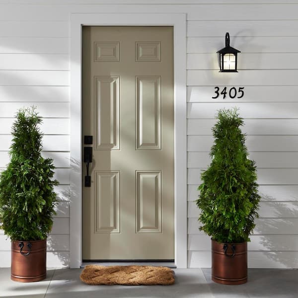4 in. Black Nail-On Aluminum House Number 0