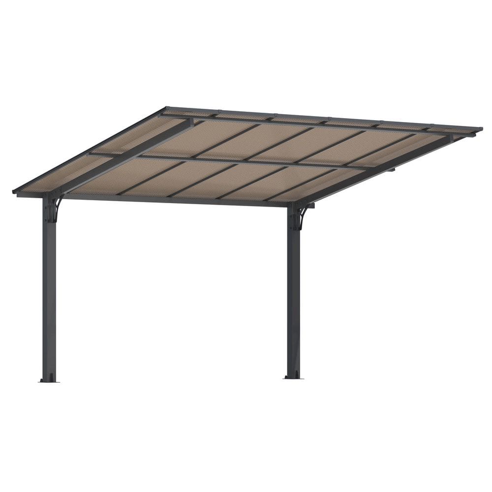 12 ft. x 10 ft. Gazebo Outdoor Pergola for Patio, Freestanding Lean to Hard Top Grill Gazebo Carport with Roof price history on PriceWatchPro