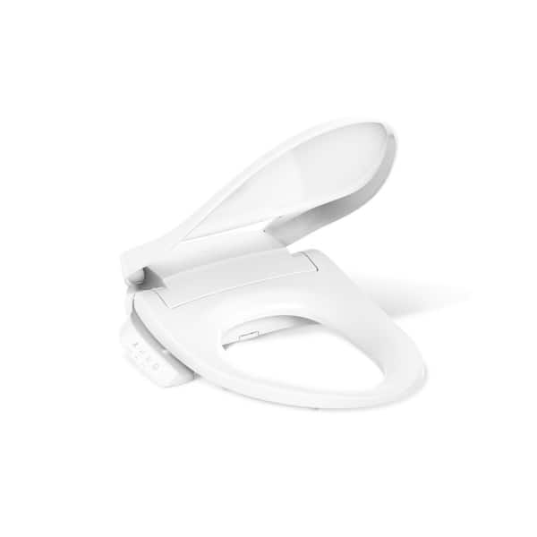 Purewash E545 Electric Heated Nightlight Bidet Seat for Elongated Toilets in White