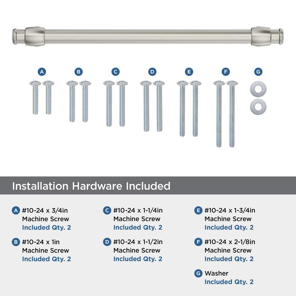 Winsome 12 inch Satin Nickel Appliance Pull with Mounting Hardware