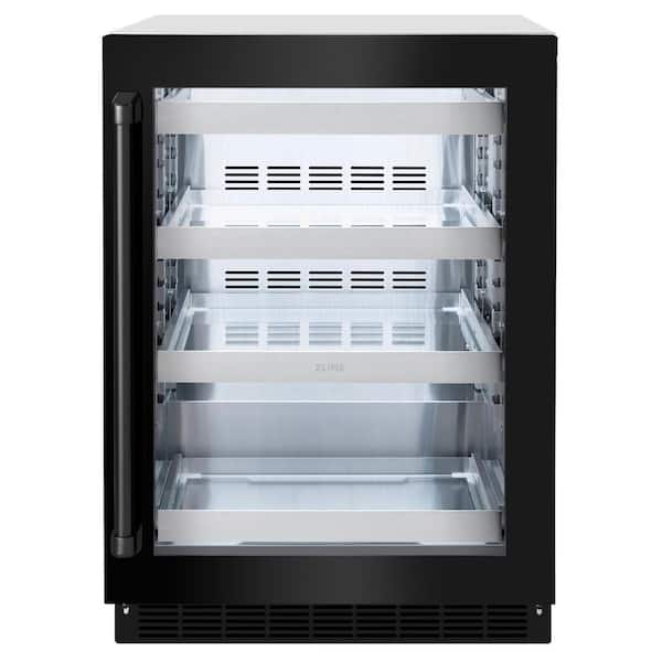 Touchstone 24 in. Single Zone 151 Can Beverage and Wine Cooler with Glass Door in Black Stainless Steel