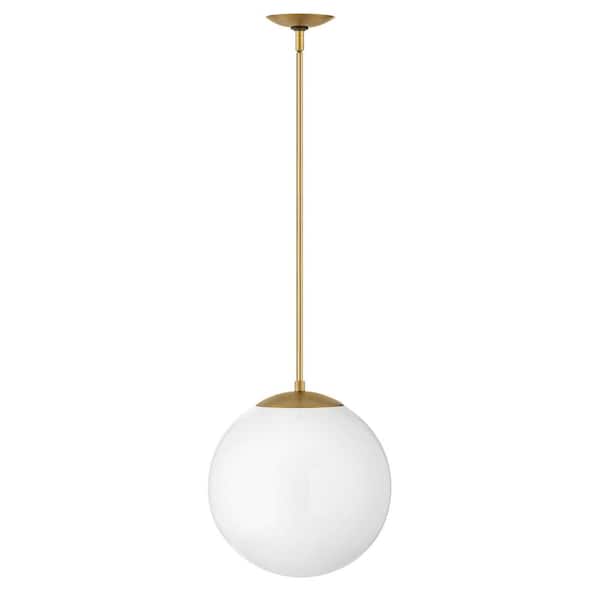 HINKLEY Warby 1-Light Heritage Brass Globe Pendant Light