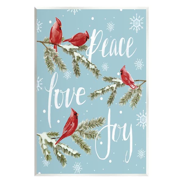 Stupell Industries Winter Cardinals Perched by Dogwood Portfolio 1 Piece Unframed Graphic Print Animal Poster Art Print 15 in. x 10 in.