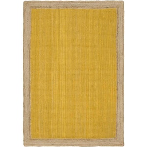 Braided Jute Goa Yellow 6 ft. 1 in. x 9 ft. Area Rug