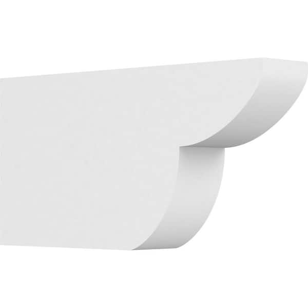 Ekena Millwork 3 in. x 8 in. x 16 in. Standard Crestline Architectural Grade PVC Rafter Tail Brace