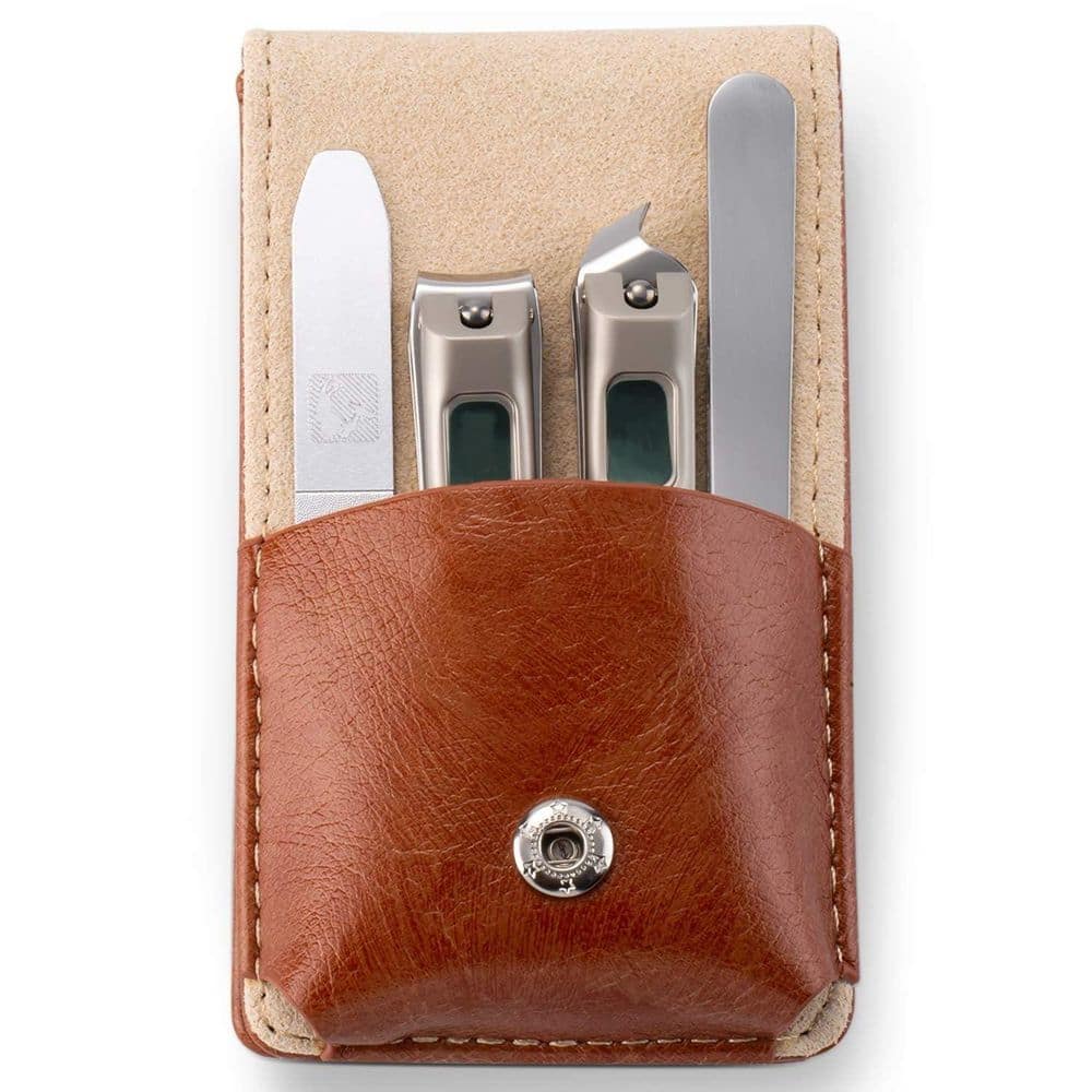 1-Piece Bathroom Accessory Set in Brown, Stainless Steel Manicure Pedicure Set, Medical Grade Grooming Kit price history on PriceWatchPro