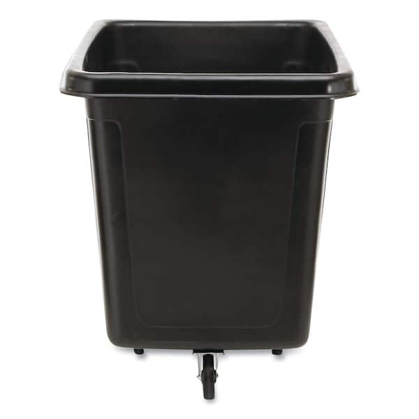 Rubbermaid Commercial Products 26 in. W x 38 in. D x 28.13 in. H Black 8  cu. ft. Cube Truck RCP4608BLA - The Home Depot