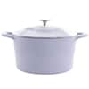MARTHA STEWART 7-qt. Enameled Cast Iron Dutch Oven with Lid in Lavender ...