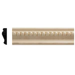 1159 3/8 in. x 1-1/4 in. x 96 in. White Hardwood Embossed Bead Trim Panel Moulding