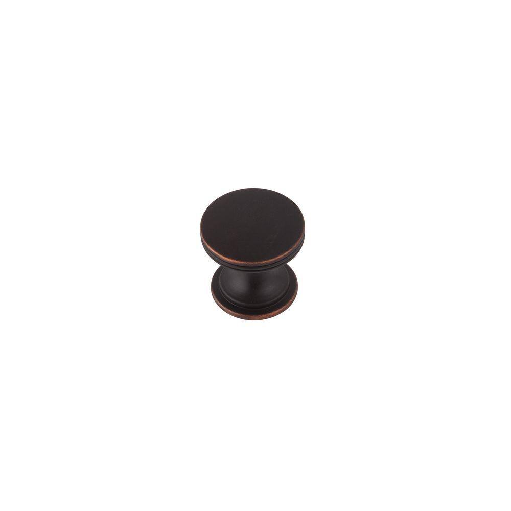 Elon Oil Rubbed Bronze Round Cabinet Knob with Mounting Hardware