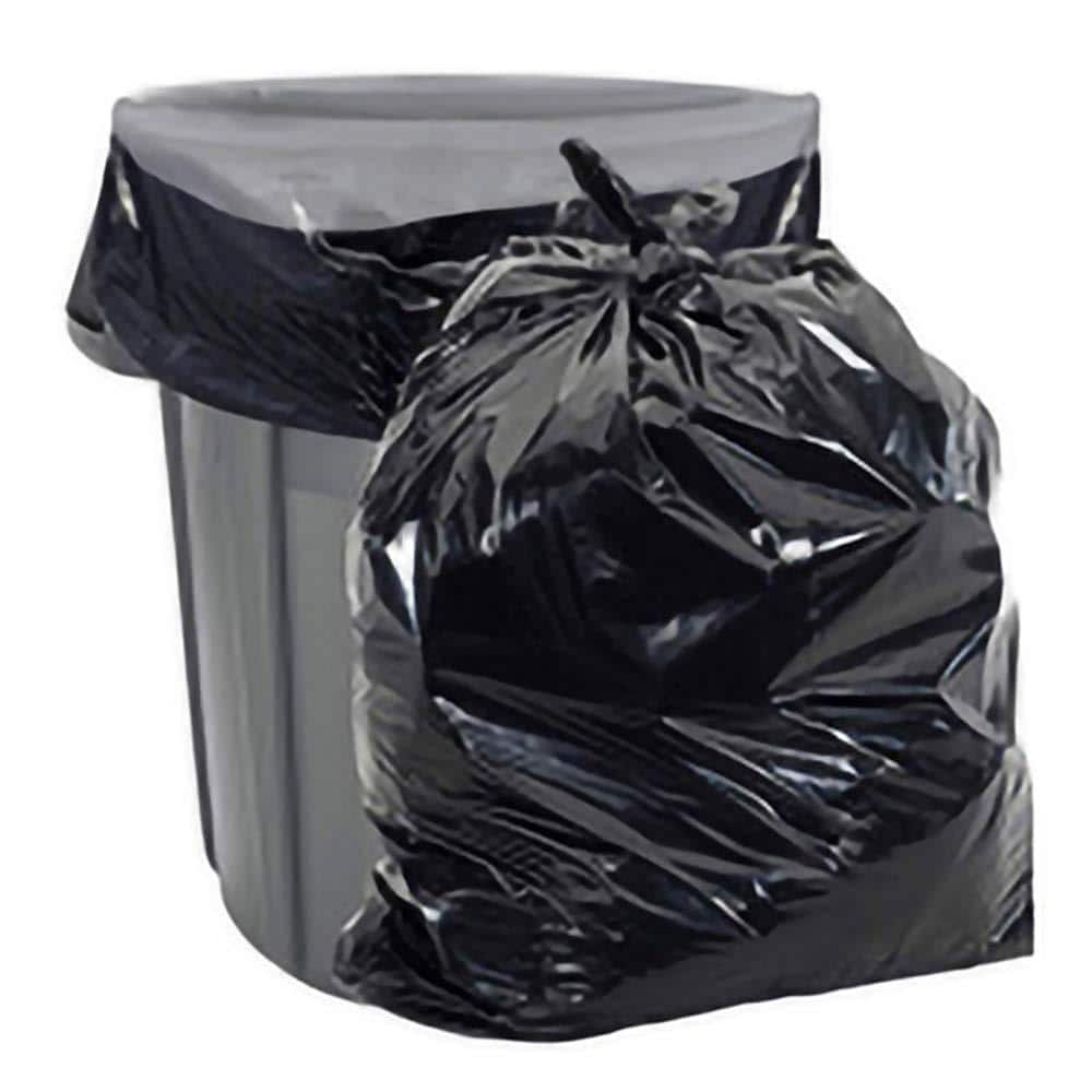 Second Chance Trash Liners - Black, 56 Gallon, 2.0 mil., Flat Pack