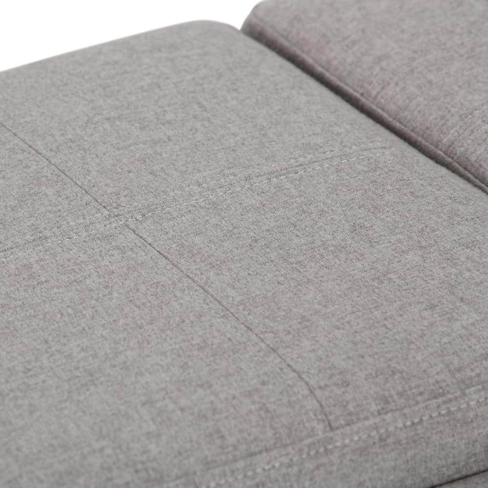 Avalon Cloud Grey Extra Large Storage Ottoman with Serving Trays