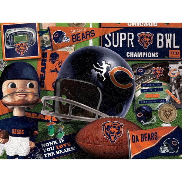 YouTheFan NFL Chicago Bears Wooden Retro Series Puzzle