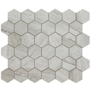 Vigo Gris Hexagon 12 in. x 12 in. Matte Ceramic Floor and Wall Tile (8 sq. ft./Case)