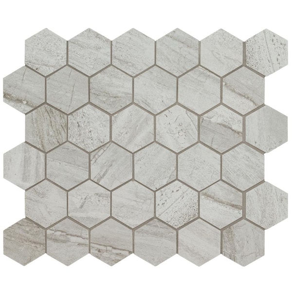 MSI Vigo Gris Hexagon 12 in. x 12 in. Matte Ceramic Floor and Wall Tile (8 sq. ft./Case)