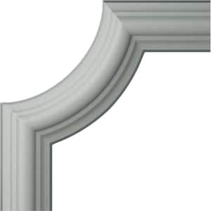 4-1/8 in. x 1/2 in. x 4-1/8 in. Urethane Bradford Smooth Panel Moulding Corner (Matches Moulding PML01X01BR)