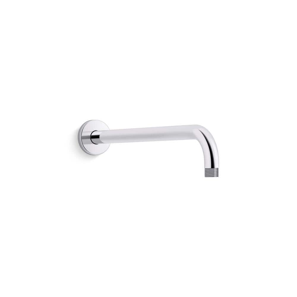 Statement 15-1/2 in. Wall-Mount Single-Function Rainhead Arm And Flange in Vibrant Titanium
