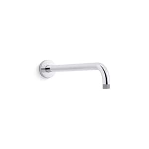 Statement 15-1/2 in. Wall-Mount Single-Function Rainhead Arm And Flange in Vibrant Titanium