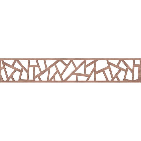 Ekena Millwork Harrisburg Fretwork 0.25 in. D x 46.625 in. W x 8 in. L Walnut Wood Panel Moulding