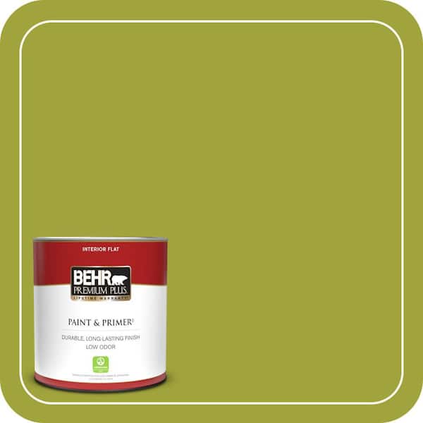 BEHR PREMIUM PLUS 1 qt. #S-H-400 Rolling Hills Flat Low Odor Interior Paint & Primer