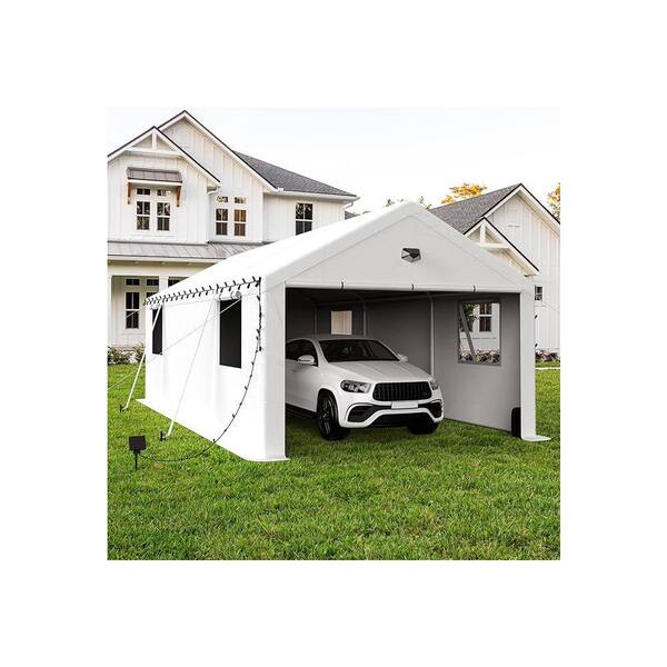 13 ft. x 25 ft. Portable Carport Canopy with Dual Roll-Up Zipper