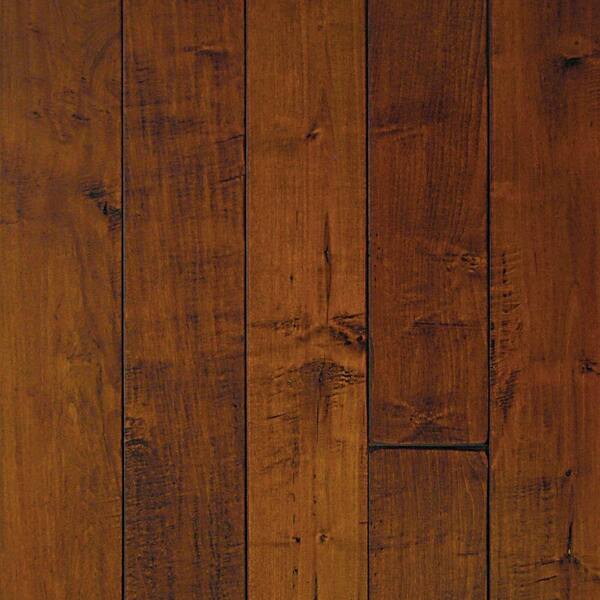 Millstead Take Home Sample Hand Scraped Maple Spice Solid Hardwood Flooring 5 In X 7 In Mi 103115 The Home Depot